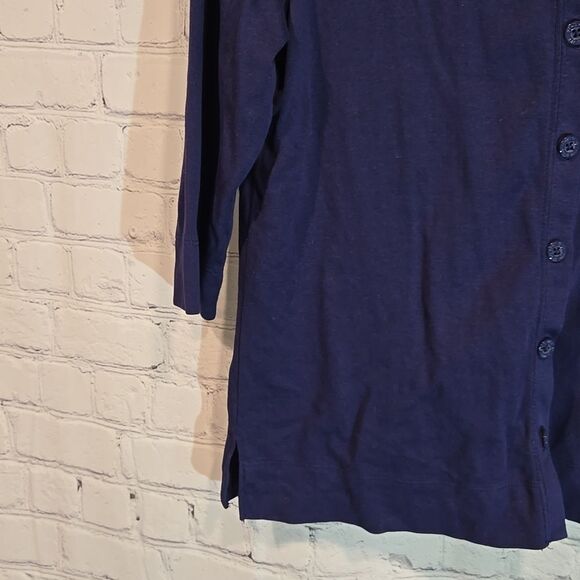 White Stag blue cotton button front top size S - Picture 4 of 7